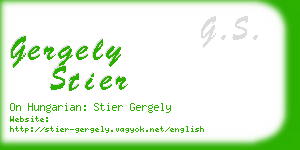 gergely stier business card